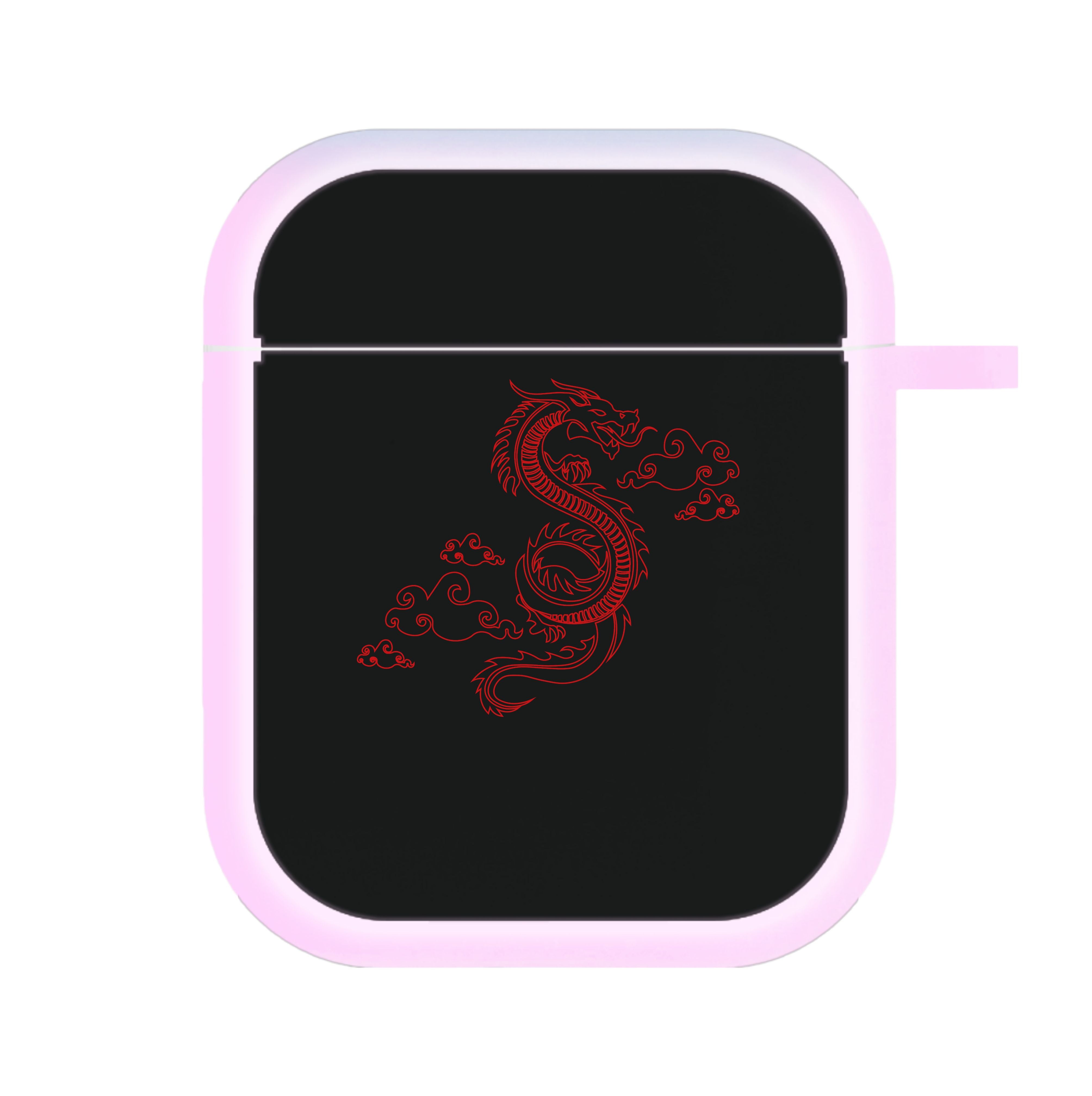 Red - Dragon Patterns AirPods Case