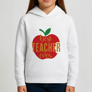 Apple Best Teacher Ever Kids Hoodie 3