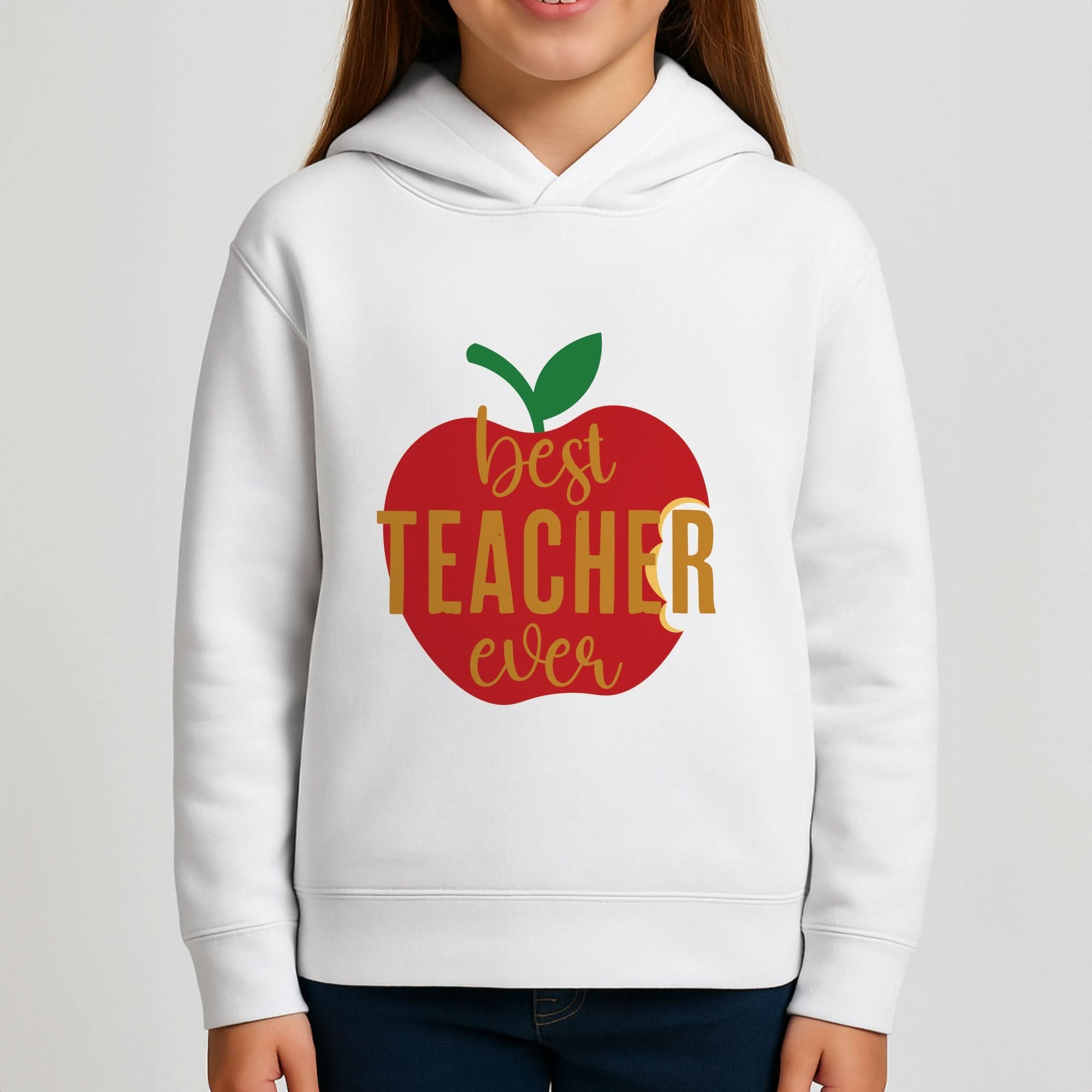Apple Best Teacher Ever Girls Hoodie