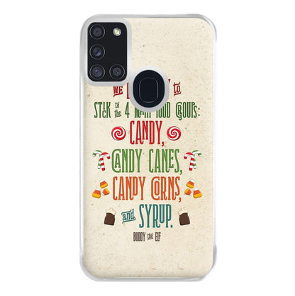 The Four Main Food Groups - Elf Phone Case