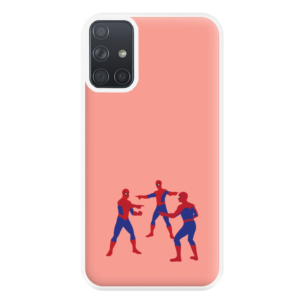 Spider Hero Pointing Meme Galaxy A71 Case