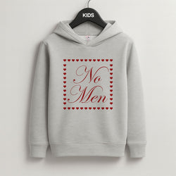 No Men Grey Kids Hoodie