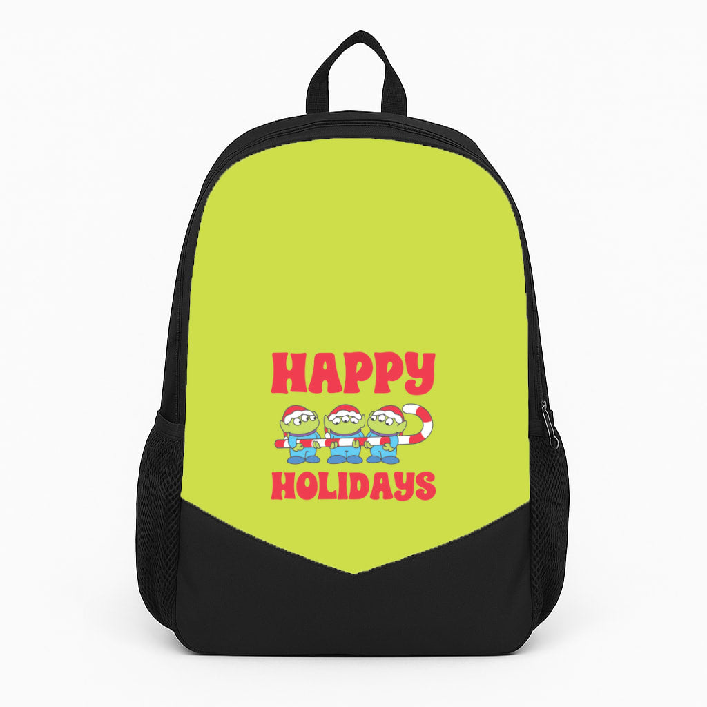Happy Holidays Cute Green Aliens Backpack
