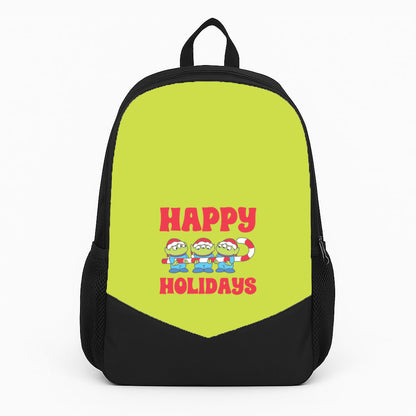 Happy Holidays Cute Green Aliens Backpack