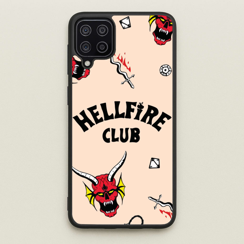 Hellfire Club Icons Collage Peach Galaxy A12 Case