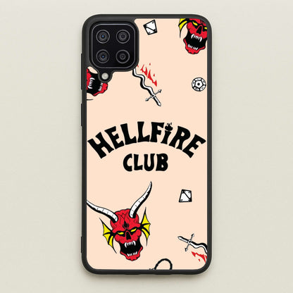 Hellfire Club Icons Collage Peach Galaxy A12 Case