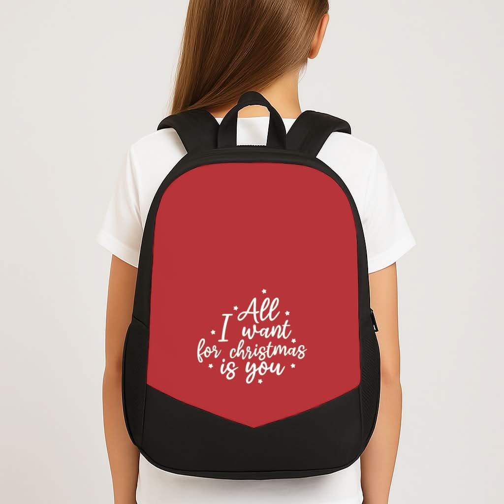 All I Want For Christmas Is You Stars School Bag