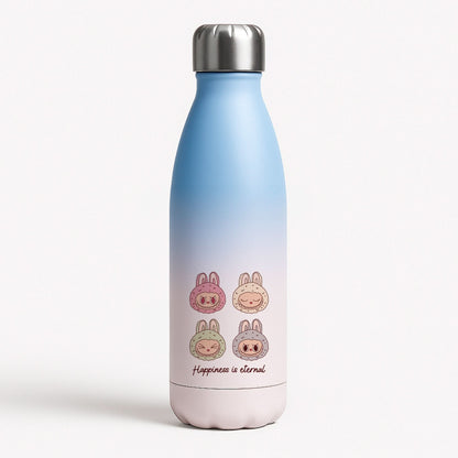 Happiness Is Eternal Monsters Blue Water Bottle