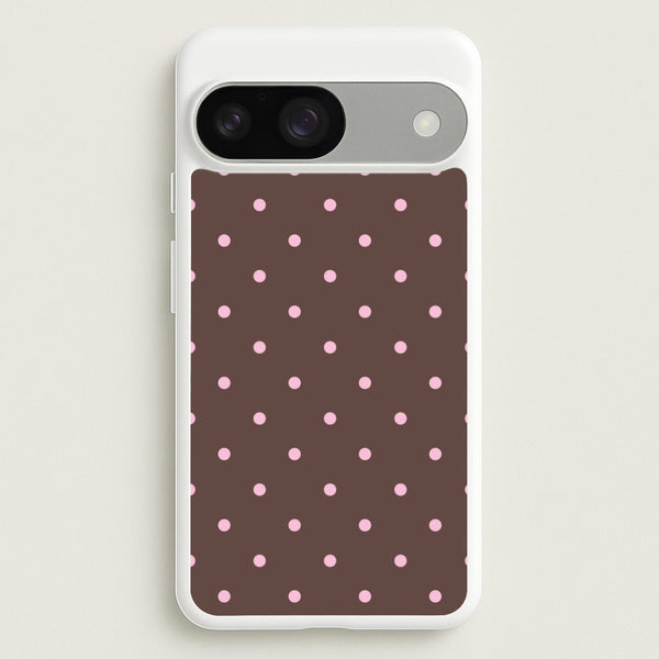 Chocolate & Strawberry Polka Dots Google Pixel 9 / 9 Pro Case