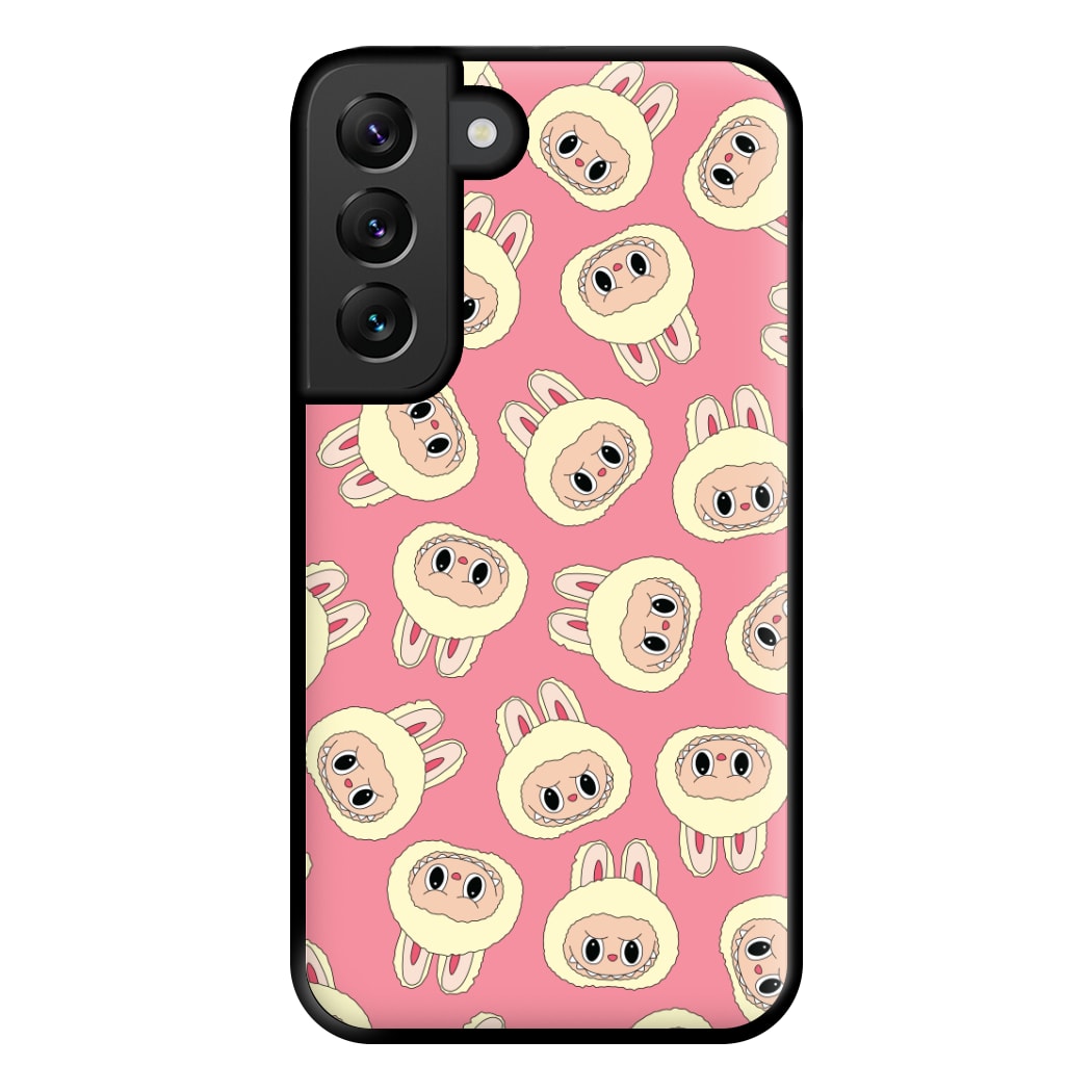 Cute Cream Monster Face Pattern Galaxy S22 Plus Case