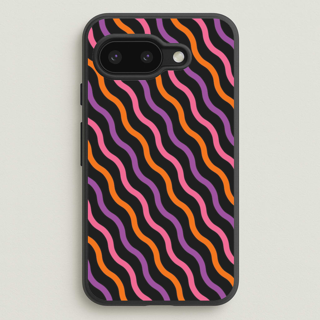Wavy Abstract Halloween Pattern Google Pixel 9a Case
