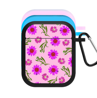 Pressed Pink Flowers Pattern  AirPods Case