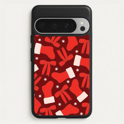Stockings And Bows Pattern Google Pixel 9 Pro XL Case