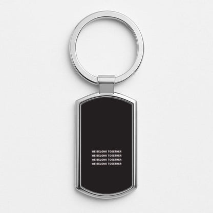 Belong Together Silver Metal Keyring