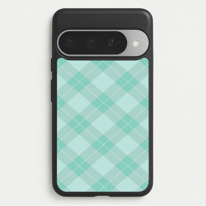 Light Cyan Tartan Christmas Pattern Google Pixel 10 Pro XL Case