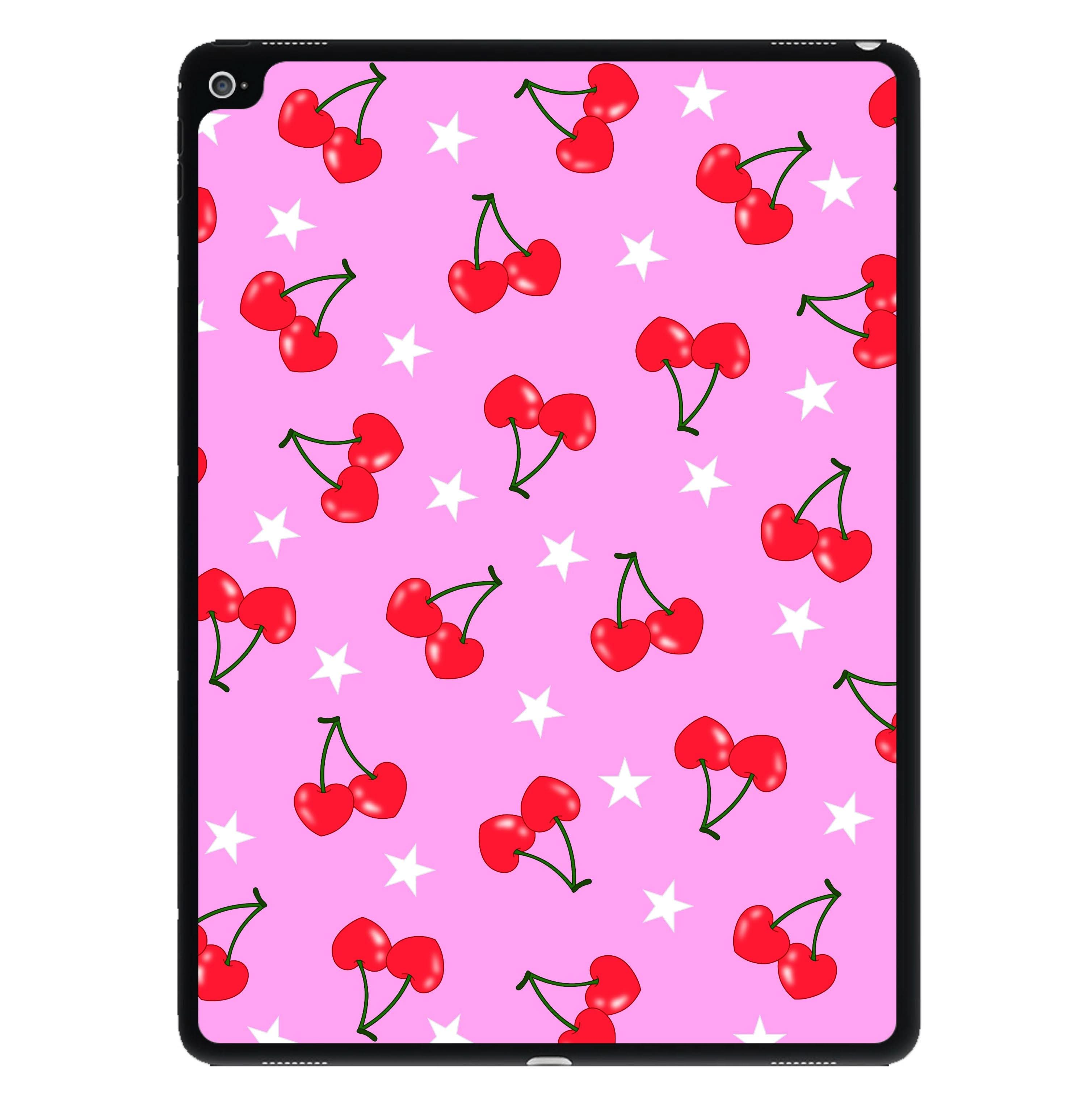 Heart Cherries And Stars Pattern iPad Case