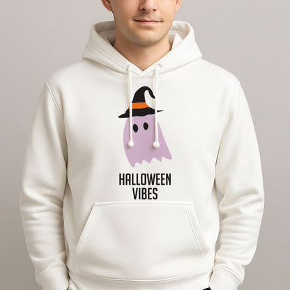 Purple Ghost Halloween Vibes Mens Hoodie