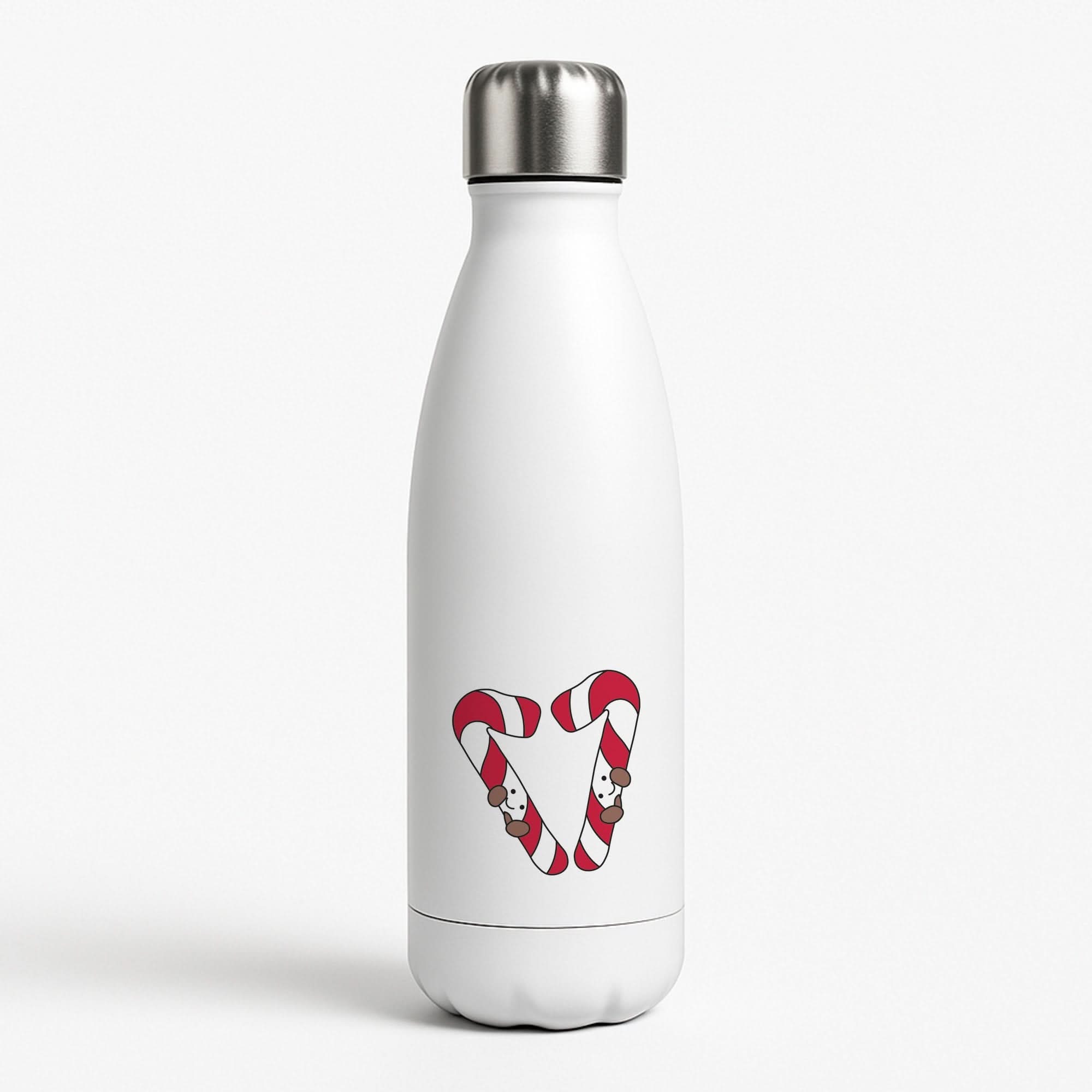 Christmas Candycane Plushies Water Bottle
