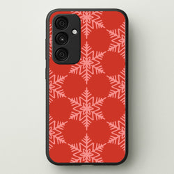 Red Giant Snowflakes Christmas Pattern Galaxy A15 Case