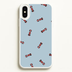 Race Cars Pattern Blue iPhone XS Max Case