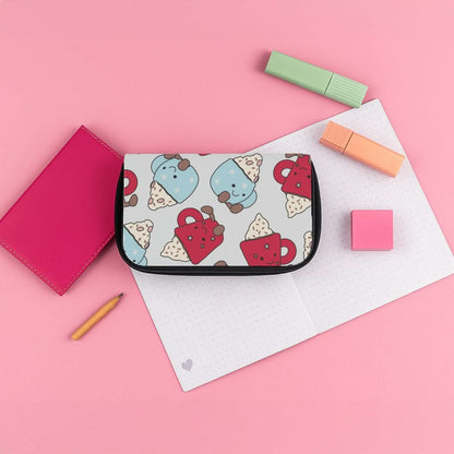 Christmas Drinks Plushies Pattern Pencil Case