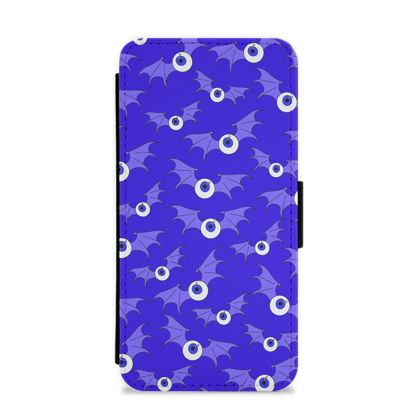 Purple Bat Pattern Flip / Wallet Phone Case