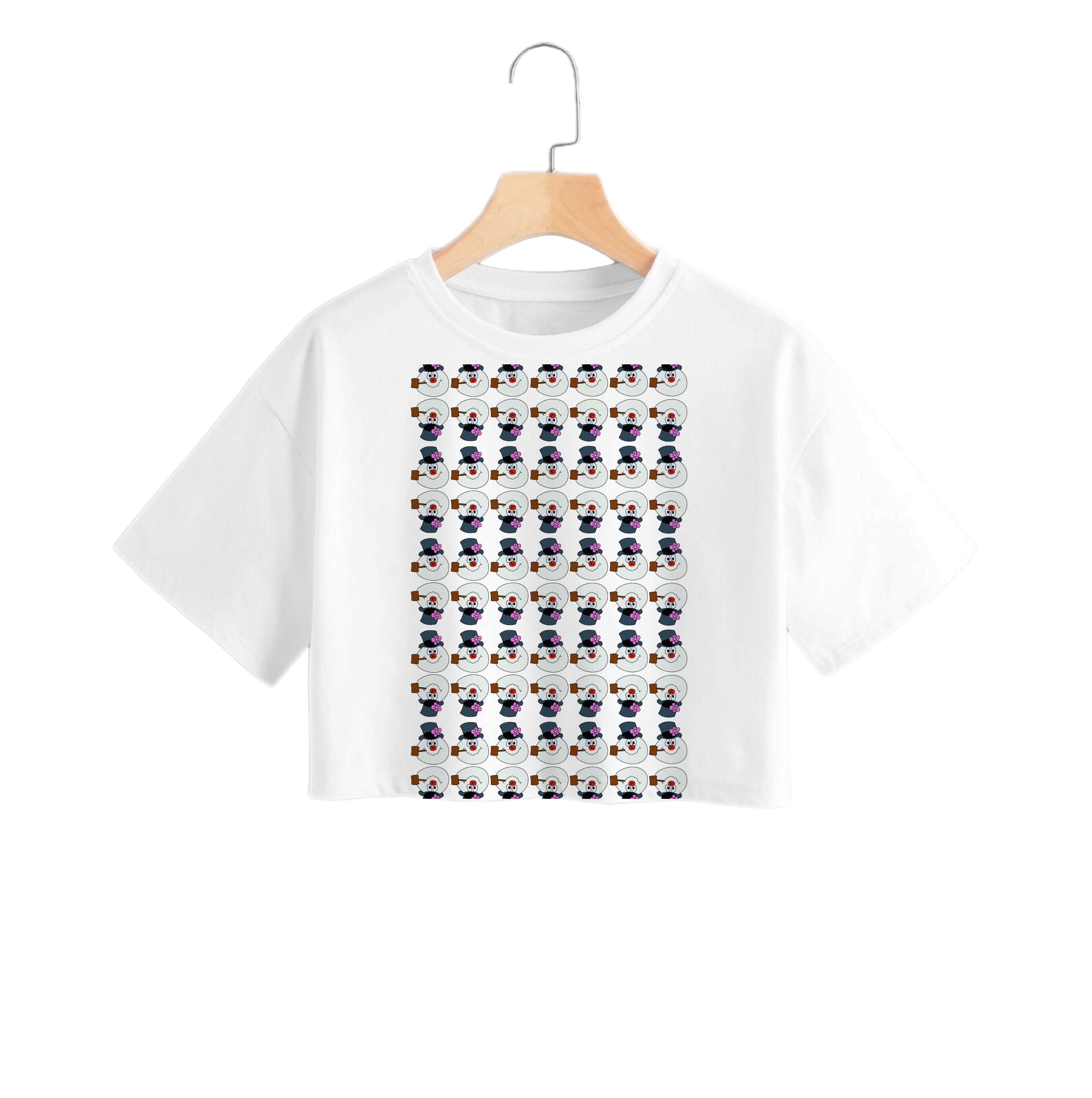 Pattern - Snowman Crop Top