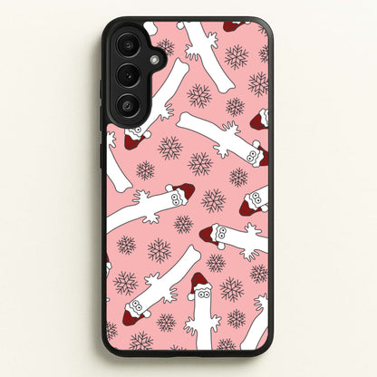 Wiggly Moom Xmas Hat Pattern Galaxy A34 Case