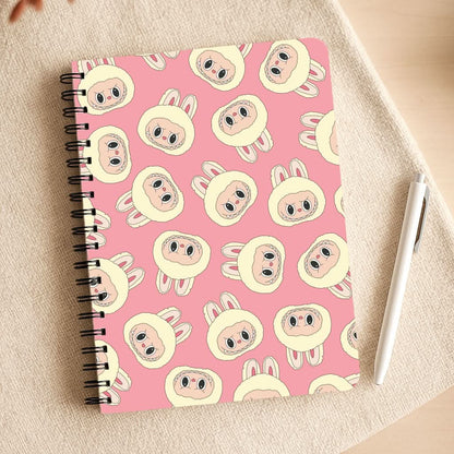 Cute Cream Monster Face Pattern Notepad