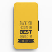 Thank You For Being The Best Teacher Flip / Wallet Phone Case 1