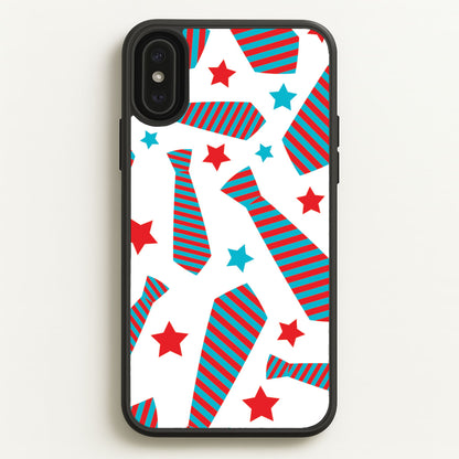 Tie And Stars Pattern iPhone XS Max Case