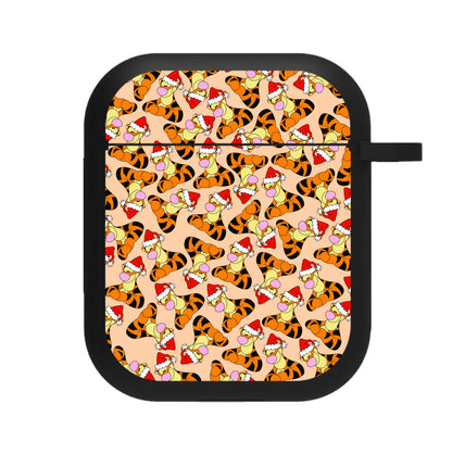 Tiger Pattern Christmas AirPods Case