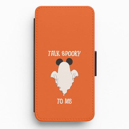 Talk Spooky To Me Mouse Ghost Flip / Wallet Phone Case