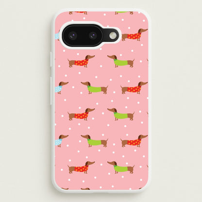 Christmas Jumpers Dachshund Pattern Google Pixel 9a Case