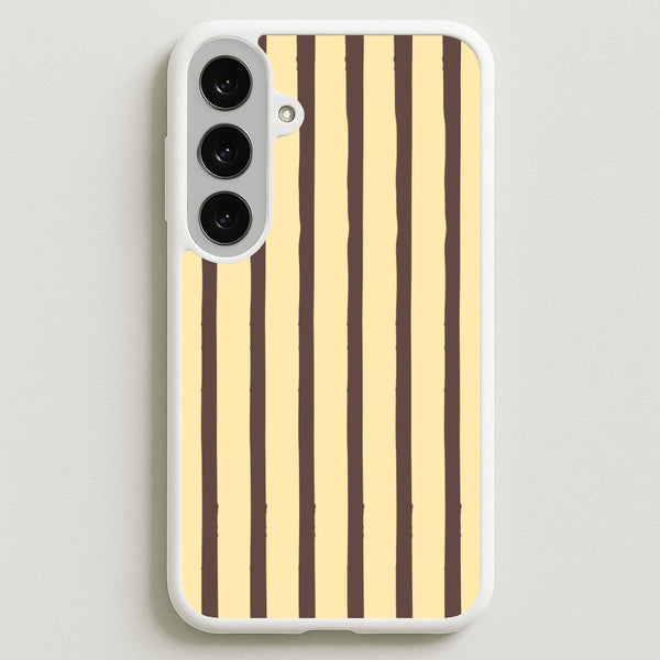 Vanilla & Chocolate Stripes Galaxy S25FE Case