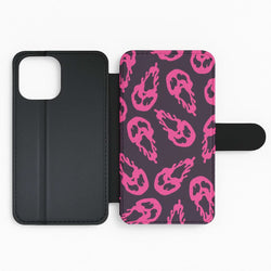Trippy Ghost Face Pattern Flip Phone Case