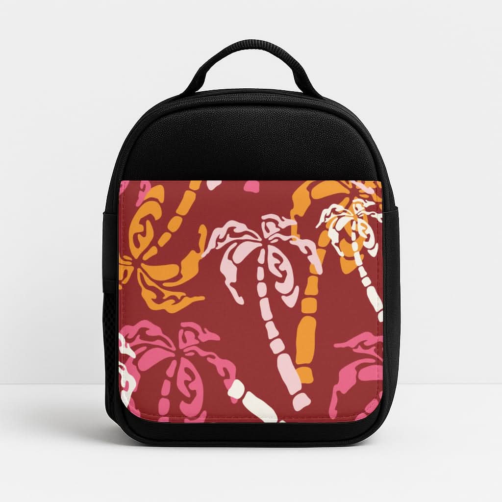 Abstract Palm Trees Pattern Insulated Lunch Bag