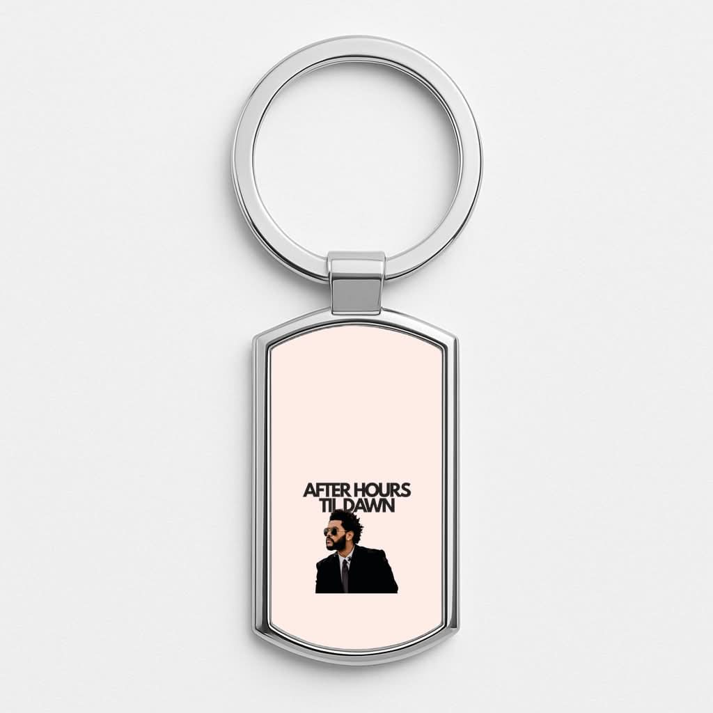 AHTD Singer Silver Metal Keyring