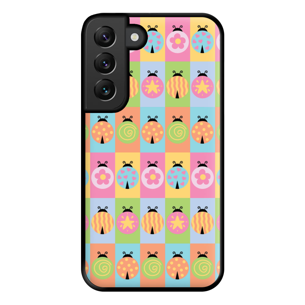 Cartoon Ladybugs Colourful Pattern Galaxy S22 Plus Case
