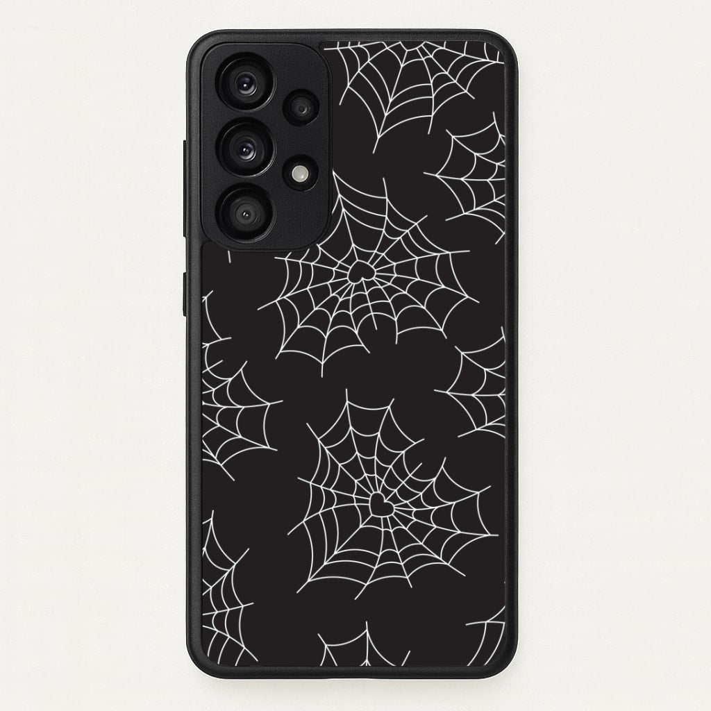 Spiderweb Hearts Pattern Galaxy A53 Case