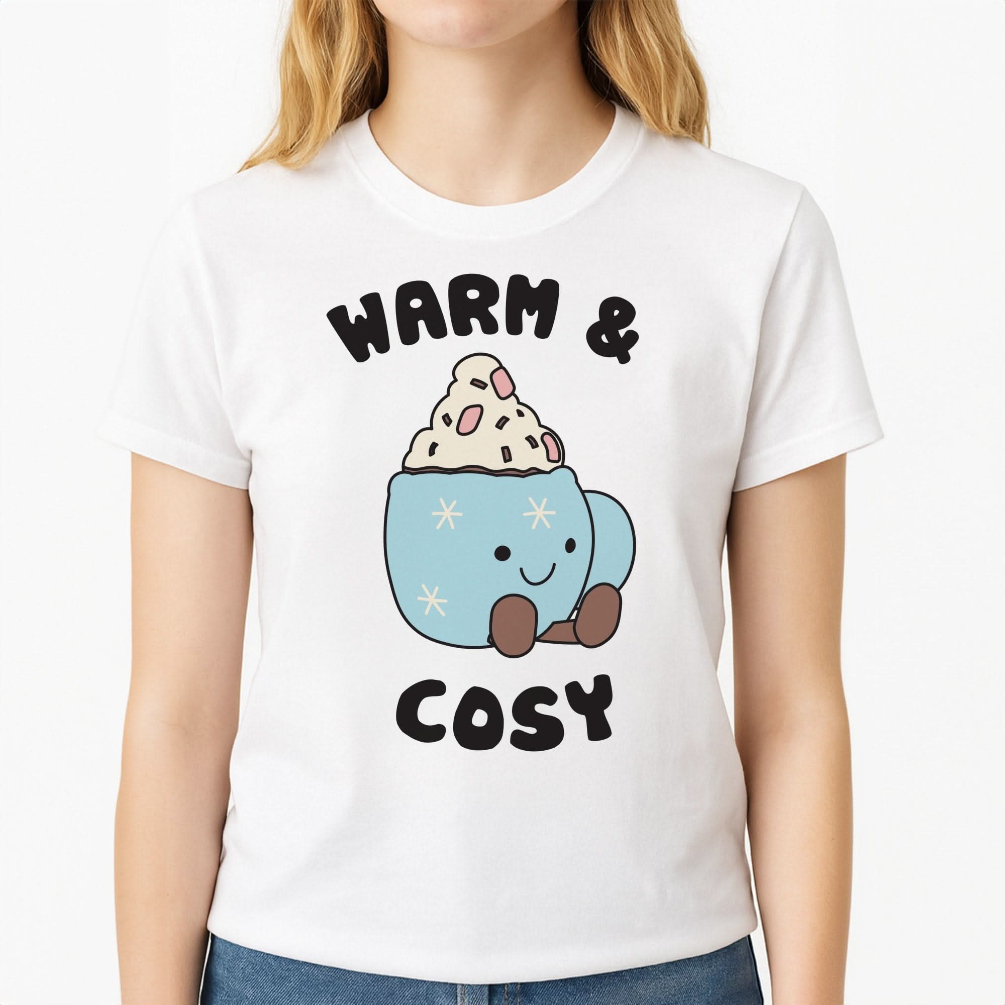 Hot Cocoa Plush Quote Womens T-Shirt