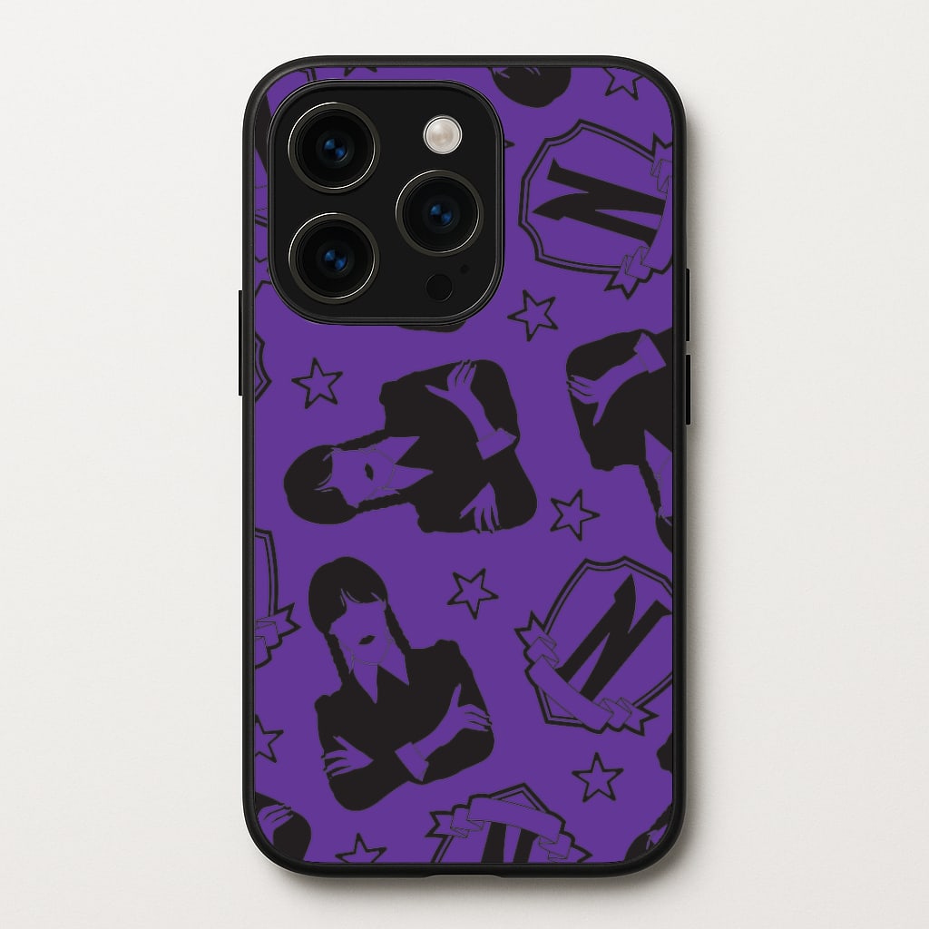 Wednesday Pattern iPhone 15 Pro Max Case