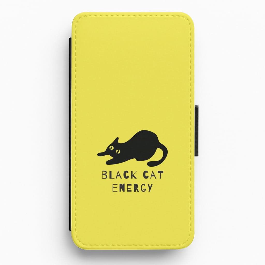 Black Cat Energy Flip / Wallet Phone Case