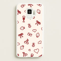 Valentines Doodles Galaxy S9 Case