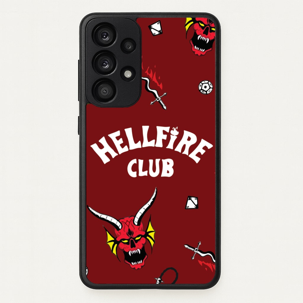 Hellfire Club Icons Collage Red Galaxy A33 Case
