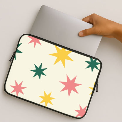 Colourful Christmas Stars Pattern MacBook Cover