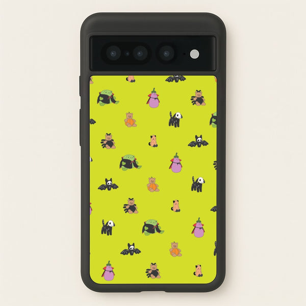 Halloween Plushies Pattern III - Halloween Google Pixel 7 Pro Case