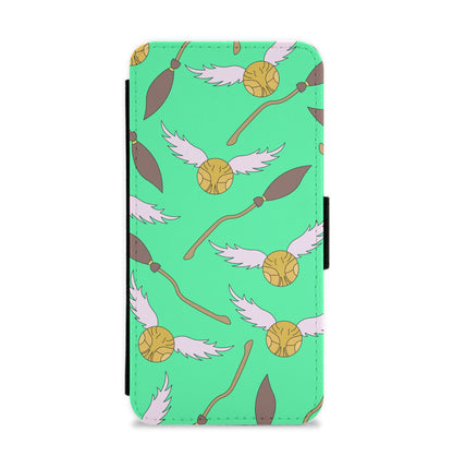 Quidditch Pattern Flip / Wallet Phone Case