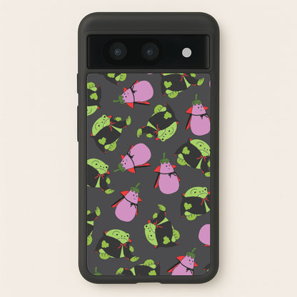 Vampire Frogs And Vegetables Pattern - Halloween Google Pixel 8a Case
