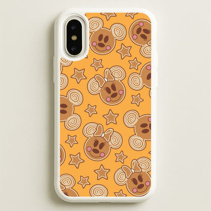 Cartoon Mouse Gingerbread Pattern iPhone X / XS Case